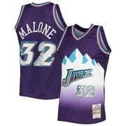 Men's Mitchell \u0026 Ness Karl Malone Purple Utah Jazz 1996/97 Hardwood Classics NBA 75th Anniversary Diamond Swingman